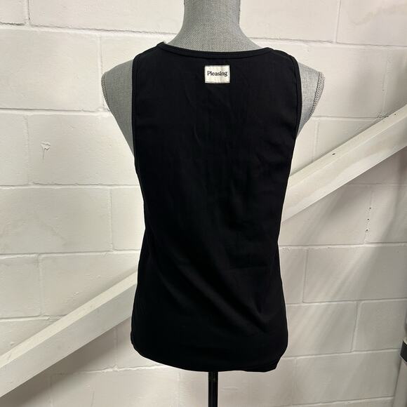 Pleasing Black Ribbed Unisex Tank Top Harry Styles Men’s Woman’s Size Small NWT - Picture 3 of 7